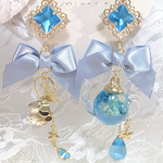 【Miu birthdayゲリラ予定🎁】星の泉のティータイム 耳飾り 《アクアカラー》(イヤリング/ピアス)