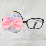Mサイズ【リボン柄×パール付リボン】布アイパッチ