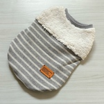 【SALE】Mサイズ＊ボア×ボーダータンクトップ（グレー）　①