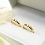 『潤う金色の輝き』ゴールド ペアリング マリッジリング 結婚指輪 ステンレス 名入れ 刻印〈2本ペア〉 