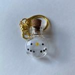 mini瓶チャーム（Gold/Clear）ブルーチーク