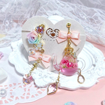 【Miu birthdayゲリラ予定🎁】ゆめ色Princessのティータイム 耳飾り 《pink》(イヤカフ×イヤリングorピアス)