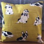 専用　4点セットフレンチブルドッグ　犬　クッションカバーのみ！からし色　45×4