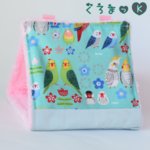 【カラフル緑 ブルー】バードテント 鳥用品