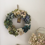 シャビーシックな紫陽花リース