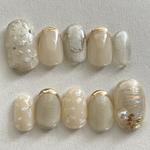 【no.5】ブライダル ウェディング お呼ばれ パーティー ネイルチップ