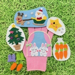 受注販売♡手袋シアター♡うさぎ野原のクリスマス