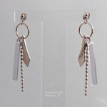 シルバー×スモーク　カラーソードピアス/イヤリング　ss13
