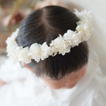 ベビー　キッズ　花冠　~ white parl~  花かんむり　結婚式　子供用　誕生日