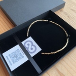 brass curved pattern neck cuff 31 ネックカフ チョーカー