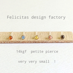 14kgf：天然石 petite pierce 2㎜ ：F〜J