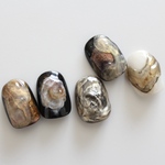 27.【5本1セット】　ニュアンスネイル　鉱物ネイル　奥行きネイル　インクネイル　ブラウンネイル　　ぷっくりネイル　ヴィンテージネイル　