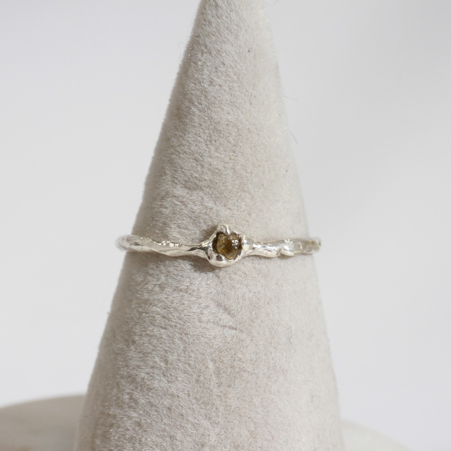 Timeless Origin ring   roughcut diamond 0.08ct／SV925