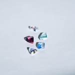 【prism winter collection雪】絵画なガラスの耳飾りセット　#13