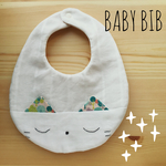 今だけ送料無料🌟ねんね花ねこのスタイ🌟無料ラッピング🌟ストライプ🌟日本製Wガーゼ