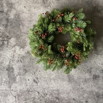 ★モミと野ばらのリース30cm★クリスマスリース★ウィンターリース