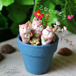 12/15販売★乙女りすピンク【陶器単品】