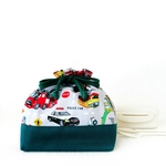 お弁当袋　小さなお子様でも開けやすい♬　★はたらく車・グレー★　入園入学　