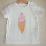 手描き こどもTシャツ　ソフトクリーム