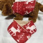 ママとお揃い嬉しいな♪ハンドメイド　小型犬背開きフリースベスト＆ネックウォーマー　ハーネスでも可能！