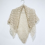 ふんわり軽い　モヘア　三角ショール