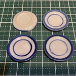 4枚　約25mm E562　ミニチュア　お皿　陶器 皿　丸皿