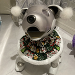 (1点限り)aiboちゃんの頭から被れるすっぽりクリスマスケープ　aibo's pullover cape　裏なし もふもふタイプ　Green