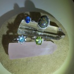 878778様御予約品です　ペリドット＆マトリックスオパール＆ブルーストーン(⁠◍⁠•⁠ᴗ⁠•⁠◍⁠)リング