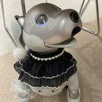 1点限定aiboちゃんのエレガントフリルスタイ　AI robot aibo's elegant ruffle bibs サテンリボン