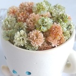 M02）★オレンジ＆グリーン★　かすみ草　ドライフラワー　オレンジ　モスグリーン　黄緑　　くすみ　小花　レジン花材