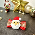 ハンドメイド　クリスマス　サンタクロース ヘアクリップ　ヘアピン