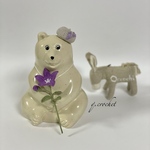 【しろくま貯金箱用】キキョウとベレー帽kasvi(gy x pup)