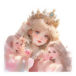 シール　PETシール　プリンセス　10枚セット　6*6cm　人物ステッカー　セルフカット		m00000000824-3