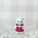 【レッド】赤ちゃん用ケープ付きワンピース