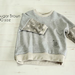 (９０サイズ)シンプルかわいいゆったりプルオーバー(gray)