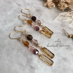 チェコビーズ 大人色ピアス/イヤリング ステンレスフック