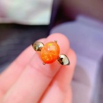 〖opal〗天然 ファイア オパール オレンジ オーバル 指輪 リング シルバー925 天然石