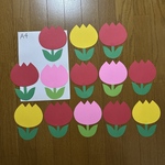 壁面飾り【チューリップ②】　花　春　3月4月5月　保育教材　画用紙　新年度