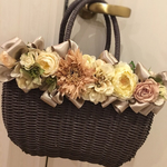 お花&リボンのカゴバック