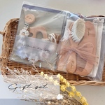 giftset 名前入れ無料　ベビーブラシ×おしゃぶりホルダー コットンバッグ ベビーギフト 出産祝い ベビーシャワー   ギフトボックス