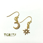 月と星のピアス✴︎  ★ノンホールピアス変更可★