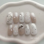 No196 white winter nail˖ ࣪⊹
