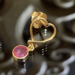 ハート＆「宝石の女王」The Greatルビーピアス