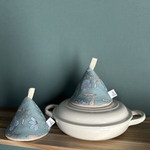 三角鍋つかみ(花柄ブルー)