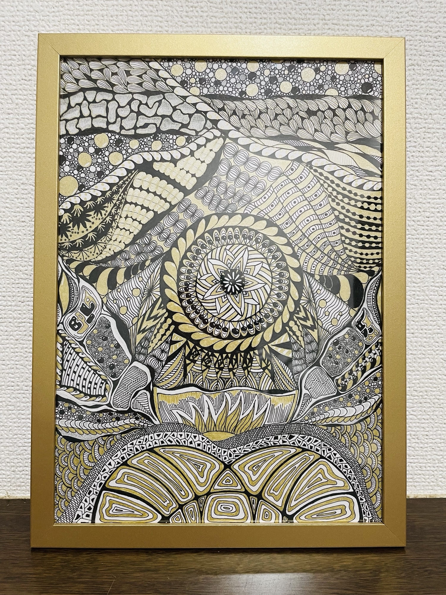 ⭐️金運が上がりそうなZentangleアート⭐️完全オリジナルZentangle