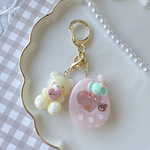 たまご型のシャカシャカキーホルダー🧸🥚＊ピンク