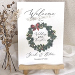 結婚式 ウェルカムボード クリスマス 冬 ゴールド 前撮り 披露宴 ナイトウェディング