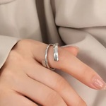 《ステンレス》15号 silver レイヤードリング