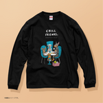 ハイクオリティー ロングTシャツ「CHILL FRIENDS_犬会」/送料込み