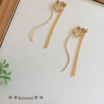 《再再販》新作♡gold ＊ wave ＆chain 大人イヤリング＊＊
